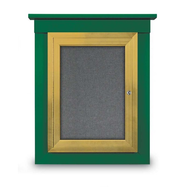 60"x48" 2-Door Enclosed Letterboard, Header, Burgundy Vinyl/Walnut